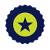 Medal Lime - blue