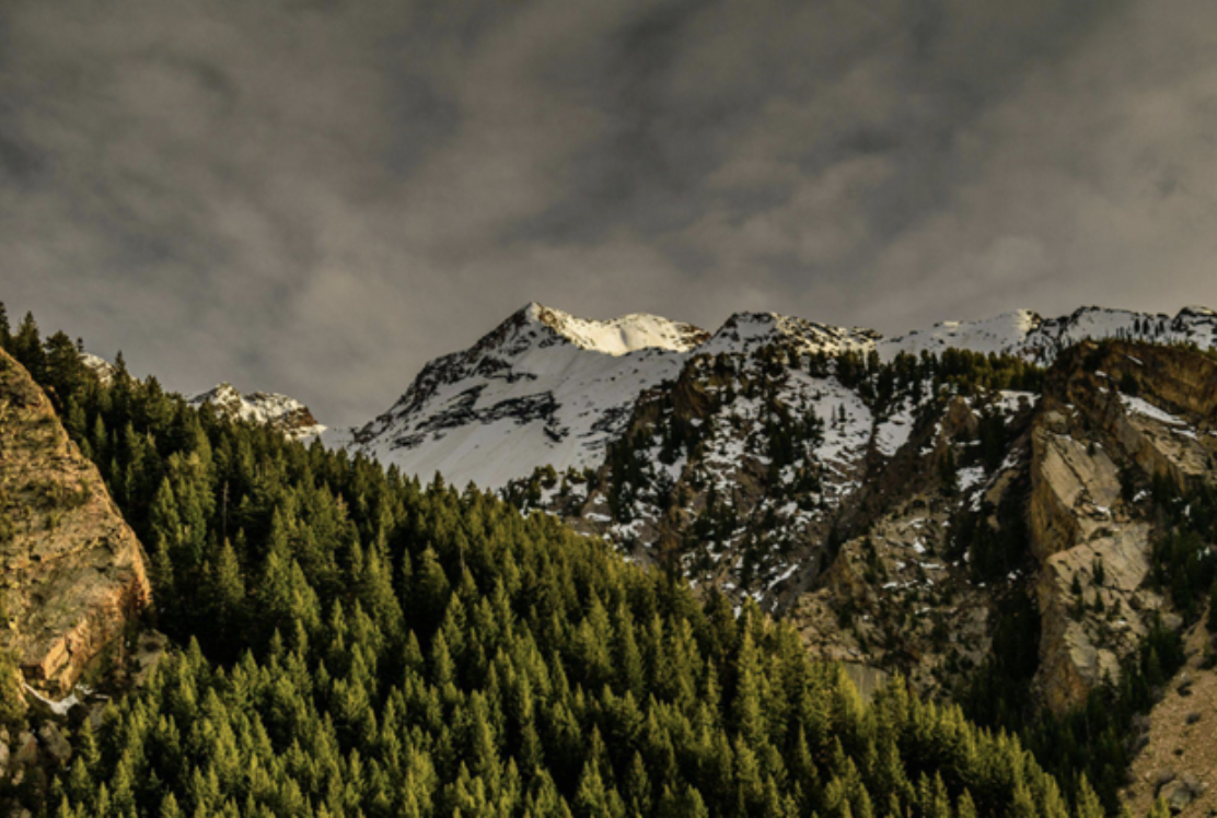 Snow-covered mountains near Cottonwood Heights, Utah. Picture: Matthew Montrone